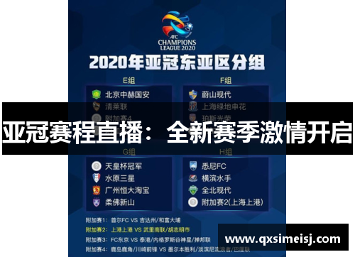 亚冠赛程直播：全新赛季激情开启